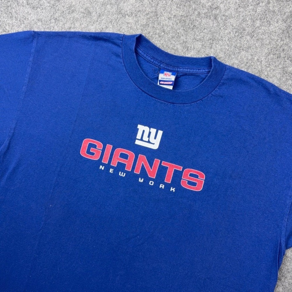 VTG New York Giants Shirt Mens Large Blue NFL On‎ Field Reebok Tee Y2K Football